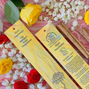 MothersFragrances Shanti Nagchamp on a table surrounded by incense
