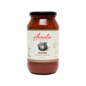 A jar of Aurelio Pasta Sauce Basilico 500g