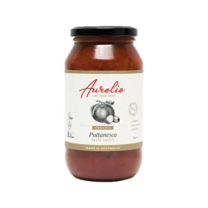 A jar of Aurelio Pasta Sauce Puttanesca 500g