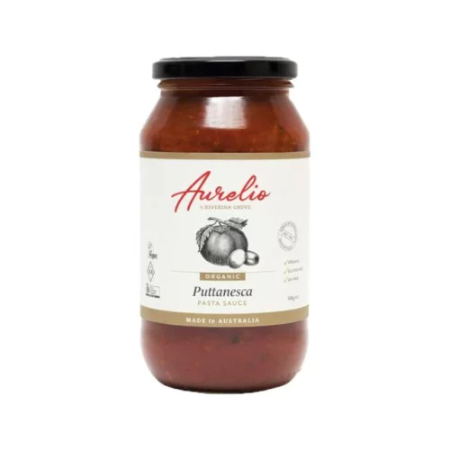 A jar of Aurelio Pasta Sauce Puttanesca 500g