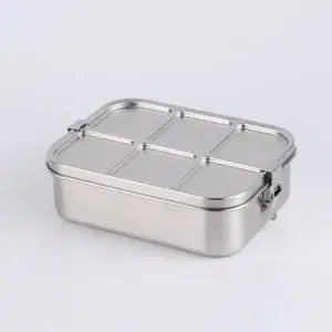View of a closed BentoNinja Leak Proof Bento 3-Compartment Stainless Steel