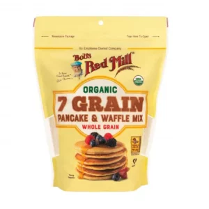 The front of Bobs Red Mill Pancake Waffle 7Grain Mix 680g packaging