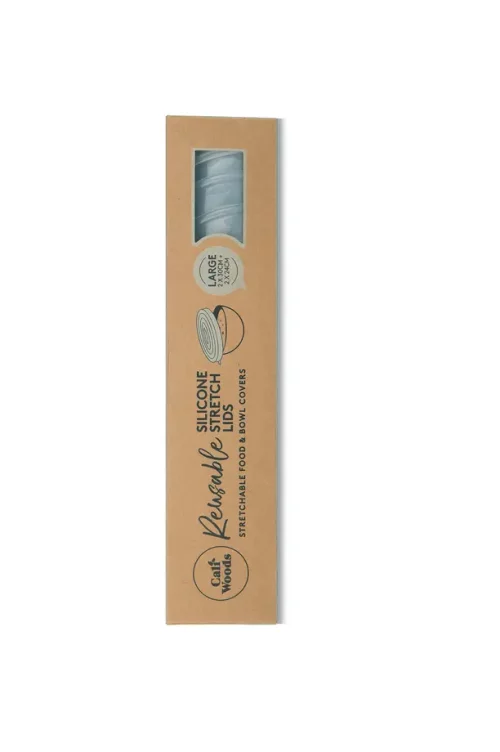 CaliWoods Silicone Stretch Lid Large in its packaging