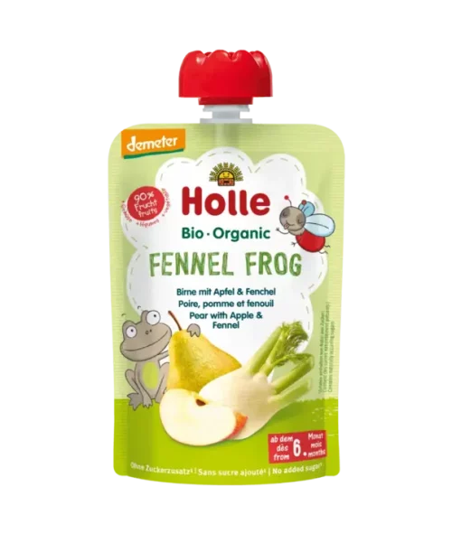 Holle Fennel Frog Fruit Pouch Pear Apple Fennel 100g