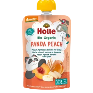 Holle Panda Peach Fruit Pouch 100g