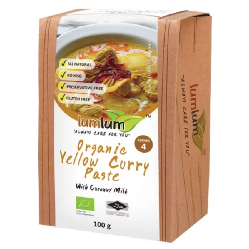 a box of Lumlum Yellow Curry Paste 100g