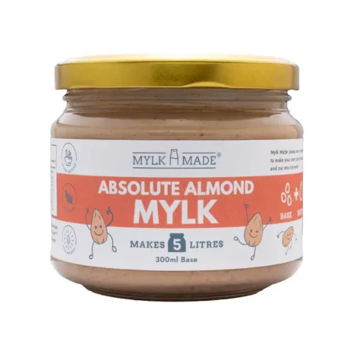 A jar of MylkMade Almond Absolute Mylk Base 300ml
