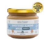 a jar of MylkMade Almond Mylk Sweetened Barista Base 300ml