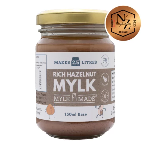 a jar of MylkMade Hazelnut Rich Mylk Base 150ml