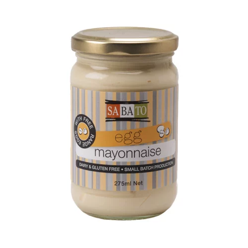 A jar of Sabato Free Range Egg Mayonnaise 275ml