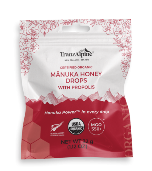 TranzAlpine Manuka Honey Drops Propolis MGO550+ 32g