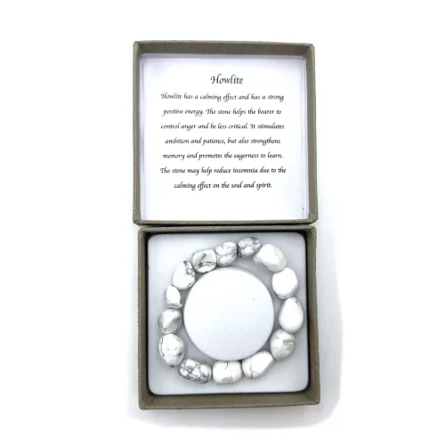 Beaded Bracelet Lge American Howlite in its box
