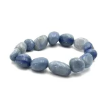 Beaded Bracelet Lge Blue Chalcedony