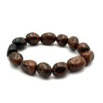Beaded Bracelet Lge Mahogany Obsidian