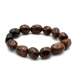 Beaded Bracelet Lge Mahogany Obsidian