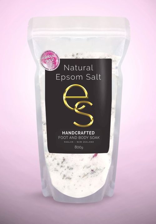 a bag of Natural Epsom Salt Rainbow Moon 800g