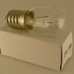 Himalayan Salt Lamp Bulb 15w sitting on top of its box