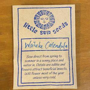 a packet of LittleSunSeeds Calendula seeds