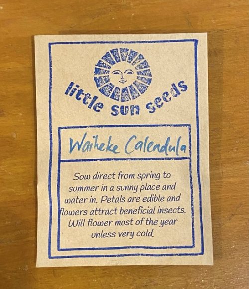 a packet of LittleSunSeeds Calendula seeds