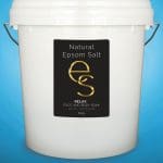 a bucket of Natural Epsom Salt Plain 10kg