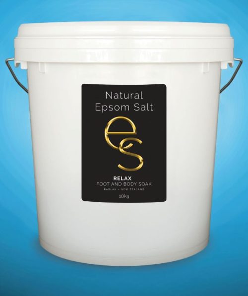 a bucket of Natural Epsom Salt Plain 10kg