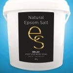 a bucket of Natural Epsom Salt Plain 4kg