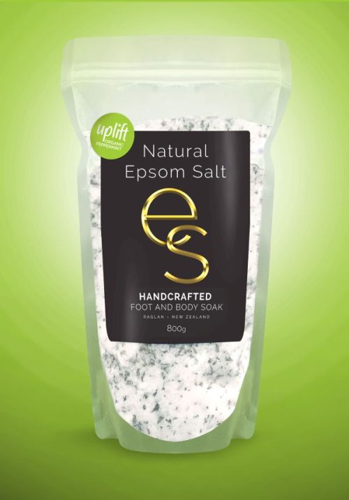 a bag of Natural Epsom Salt Uplift 800g