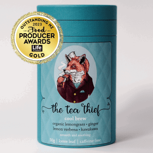 a container of TeaThief Cool Brew 50g