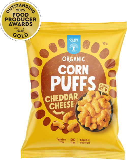 a bag of Chantal Cheese Corn Puff 90g