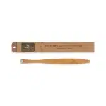 Go Bamboo ToothBrush End Tufted next to its packaging