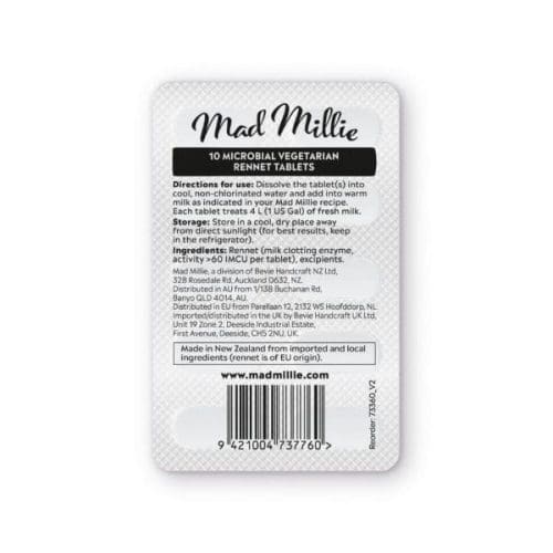 MadMillie Vegetarian Rennet Tablet Strip 10pk