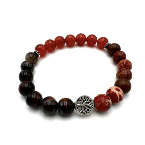 TriplePower Balance Bracelet Tree of Life Red Turquoise Carnelian