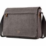 TroopLondon Bag Classic Small Flap Front Messenger Charcoal