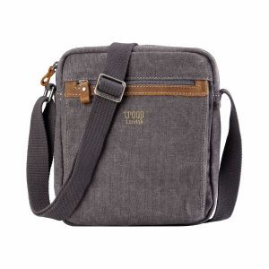 TroopLondon Bag Classic Zip Top Body Charcoal