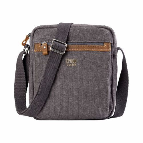 TroopLondon Bag Classic Zip Top Body Charcoal