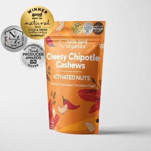 a bag of LittleBird Cheesy Chipotle Cashew 120g