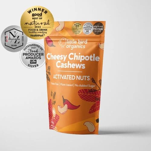 a bag of LittleBird Cheesy Chipotle Cashew 120g
