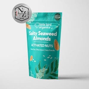 a bag of LittleBird Salty Seaweed Almond 120g