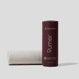 a cylindrical tube of Rumer Water Based Lubebricant 100ml on a table